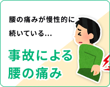 事故による腰の痛み